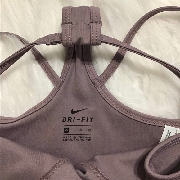 Nike Dri-Fit Women’s Cropped Laced Training Tank Purple Size XS - Picture 6 of 9